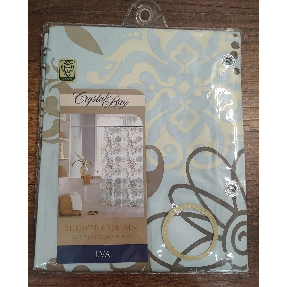 Crystal Bay Eva Shower Curtain Thea Blue 70x72
